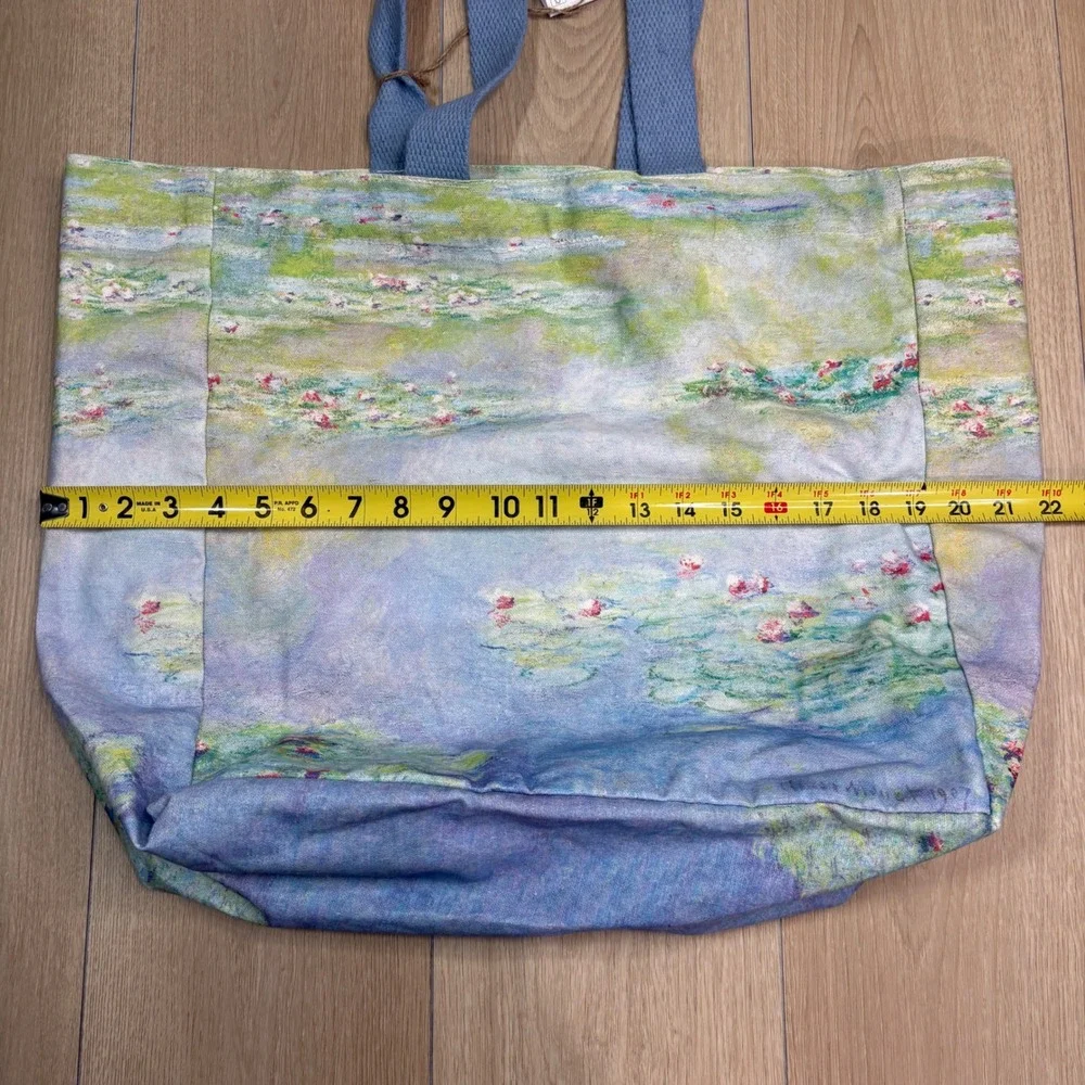 MFA Boston Claude Monet Water Lilies Canvas Tote Bag Art Museum NWT 22x16 Cotton
